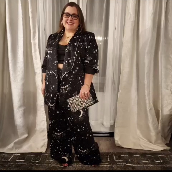 ELOQUII celestial print blazer size 14 - Picture 7 of 9